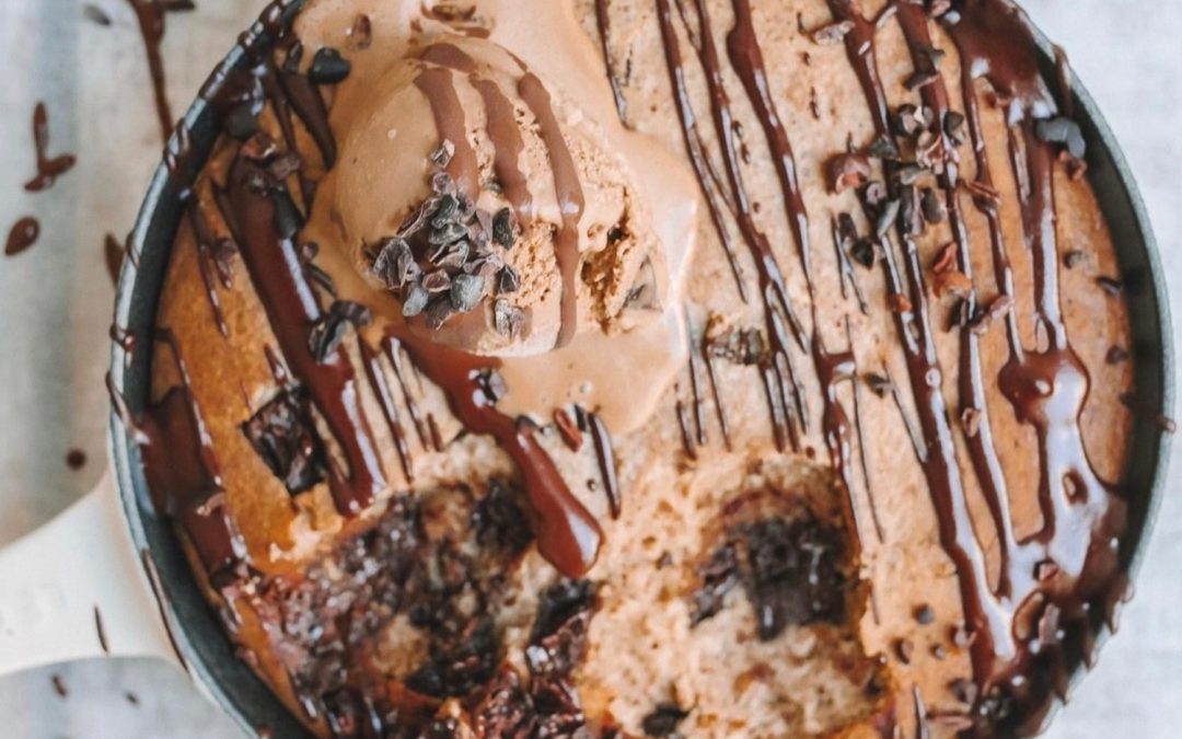 PB and chocolate chip skillet cookie