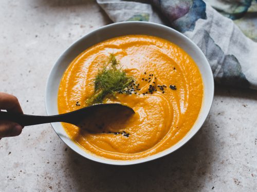 Root vegetable and fennel soup