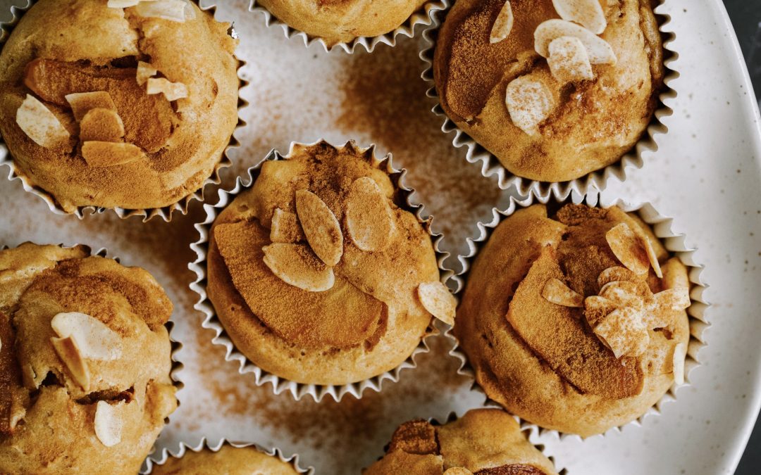 Apple, Cinnamon and Peanut Butter Muffins